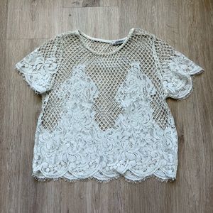 White Zara Lace Top